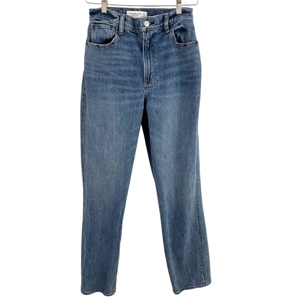 Abercrombie & Fitch The 90's Straight Ultra High Rise Jeans Curve Love Women 4